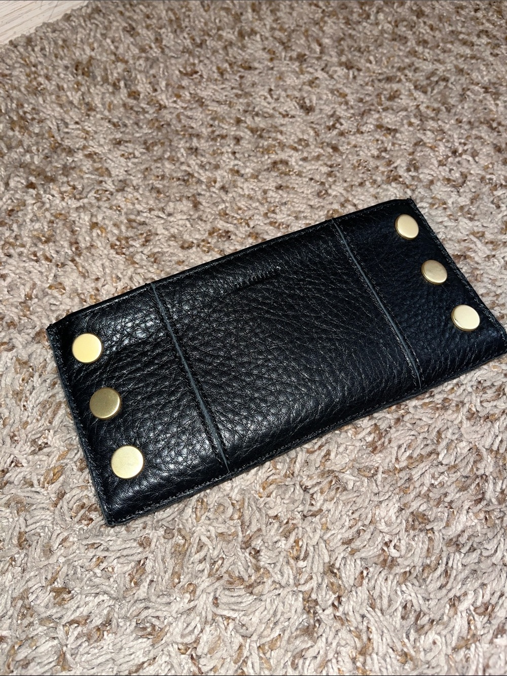 Black Pebbled Leather Snap Hammitt wallet